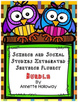 Preview of Science and Social Studies Integrated Sentence Fluency Bundle