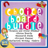 Science and Social Studies Project Choice Board Packet Bundle