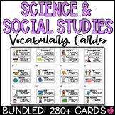Science and Social Studies Vocabulary Word Wall Bundle