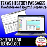 Science and Technology Texas History Reading Comprehension