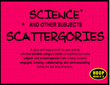 Science (and other subjects) Scattergories End of Year Game