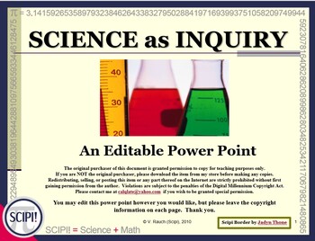 Preview of Science as Inquiry: Step-by-Step Through the Investigative Process - EDITABLE