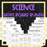Science choice board bundle - extension activities for sci
