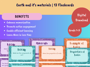 Preview of Science for Kids! Earth and its Resources - Informative Science Flashcards