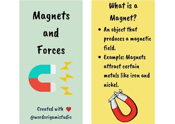 Preview of Science for Kids! | Magnets and Forces Flashcards  | Interactive Learning Set