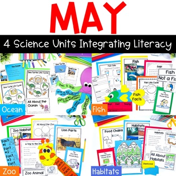 Preview of Science for May BUNDLE: Habitats, Ocean, Fish, and the Zoo