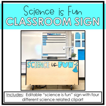 Preview of Science is Fun Sign- Classroom Decor