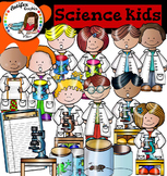 Science kids clip art - Color and black/white- 58 items!