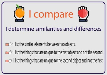 Preview of Science lab sign "I compare" poster wall