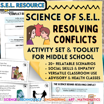 Preview of Science of Conflict Resolution: Middle School Activity SEL Social Skills Toolkit
