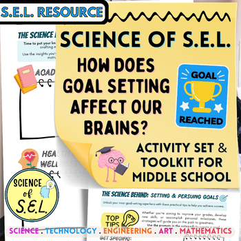 Preview of Science of Goal Setting: Middle School SEL Activity New Year January Reset
