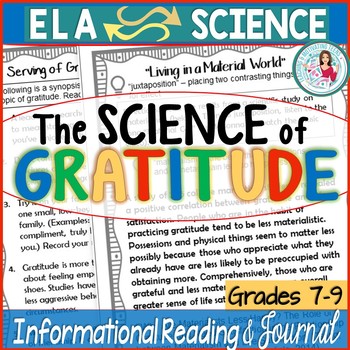Preview of Science of Gratitude | November & Thanksgiving | Nonfiction Mini Lessons