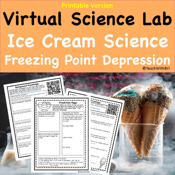 Preview of Science of Ice Cream and Freezing Point Depression Virtual Lab Activity Pack