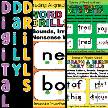 Preview of No Prep Science of Reading Aligned Phonemic Awareness Digital Daily Drills