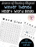 Science of Reading Aligned Heart Word Bingo - Winter Themed