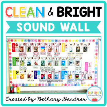 Preview of Science of Reading Aligned Sound Wall with Real Mouth Pictures + Heart Words