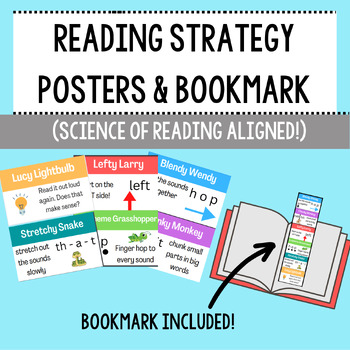 Preview of Science of Reading Aligned Strategy Posters and Bookmark