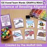 Science of Reading Aligned VOWEL TEAMS Graph and Read Cards
