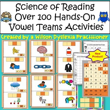 Preview of Science of Reading - Vowel Teams Word Mapping Activities OG