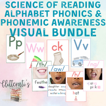Preview of Science of Reading Alphabet Sound Wall Vowel Valley Visuals Bulletin Board Artic