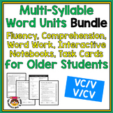 Science of Reading BUNDLE Multi-Syllable Word Units VC/V & V/CV