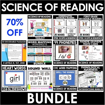 Preview of Science of Reading Bundle | Sound Wall | Decodable Readers | Word Mapping