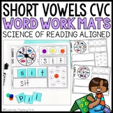Science of Reading Center Phonics Activities for Short Vowels CVC