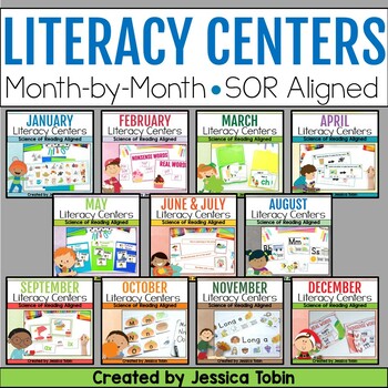 Preview of Science of Reading Centers Bundle - Phonics & Phonemic Awareness Activities