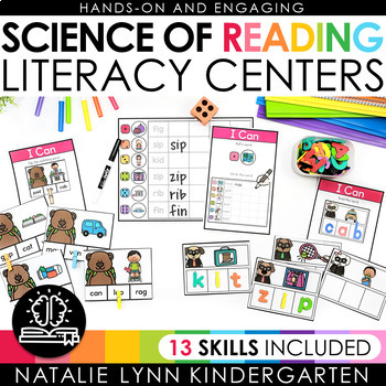 Preview of Science of Reading Centers Phonics SOR Literacy Centers for the Year Bundle