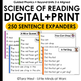 Science of Reading Sentence Expanders DIGITAL + PRINT Flue