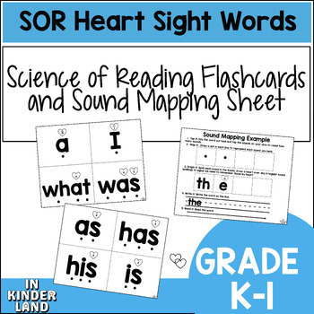 Preview of Science of Reading Editable Heart Words Flashcards and Sound Mapping
