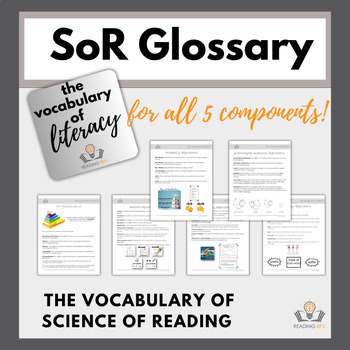 Preview of Science of Reading Glossary- All 5 Components