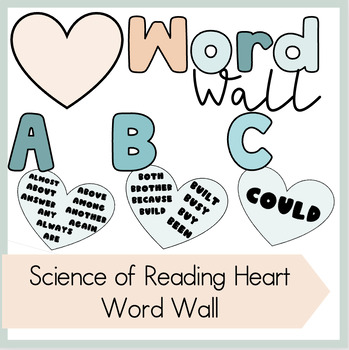 Preview of Science of Reading Heart Word Wall