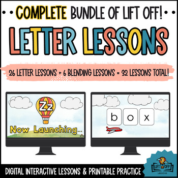 Preview of Science of Reading LIFT OFF! Letter & Sound Lessons A-Z and Blending BUNDLE