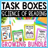 Science of Reading Literacy Centers Task Boxes for Pre-K, 