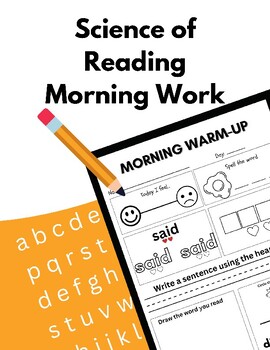Preview of Science of Reading Morning Work