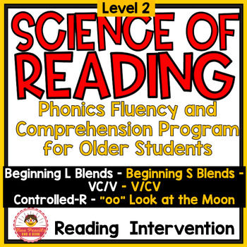 Preview of Science of Reading Phonics Fluency & Comprehension for Older Students - Level 2