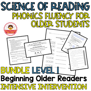 Preview of Science of Reading Phonics & Fluency for Older Students - Level 1