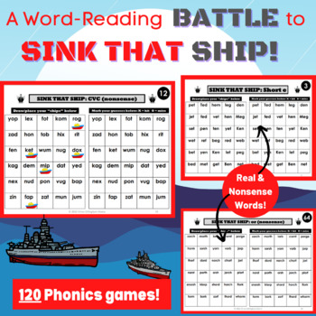 Preview of Sink That Ship - A Science of Reading Phonics Game