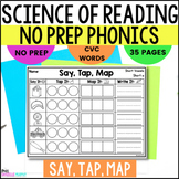 Science of Reading Phonics Intervention, CVC words worksheets