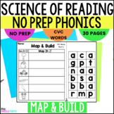 Science of Reading Phonics Intervention, Map & Build CVC W