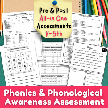Preview of Science of Reading Assessment -Phonics, Phonological Awareness, & Comprehension