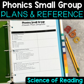 Preview of Science of Reading Small Groups Lesson Plan Template & Phonics Assessment