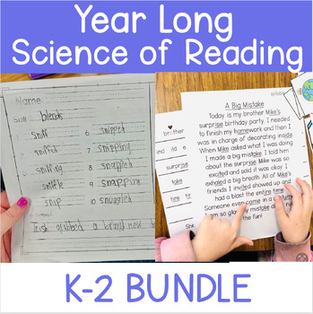 Preview of Science of Reading Teaching Growing Bundle K-2
