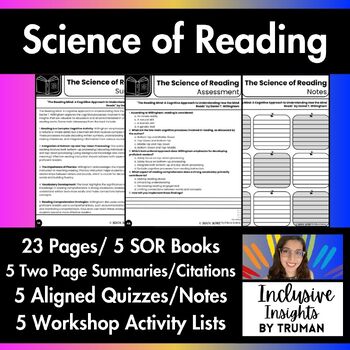 Preview of Science of Reading Professional Development Book Summaries & Workshop Ideas
