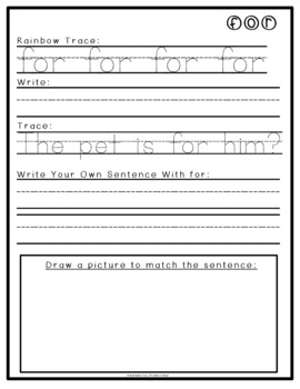 Science of Reading Red Words Level K Writing Journal by Malorie Stuart