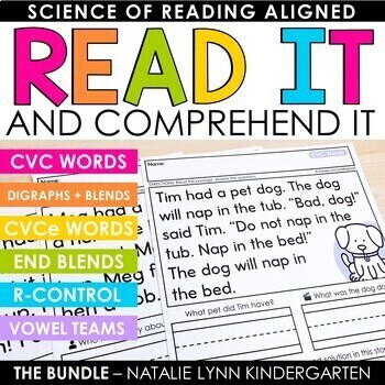 Preview of Science of Reading Decodable Passages Phonics Based SOR Read It and Comprehend