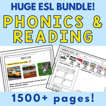 Preview of ESL Reading Comprehension BUNDLE, Science of Reading Group Activities, K-12