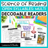 Open Syllables Decodable, Multisyllablic Words Passages, R