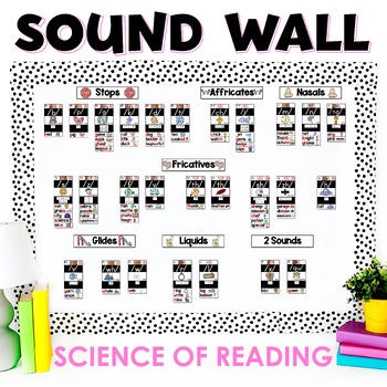 Preview of Science of Reading Sound Wall and Vowel Valley with Real Mouth Pictures